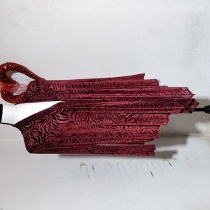 Ruby Rd. Sheer Maroon Cardigan Size M